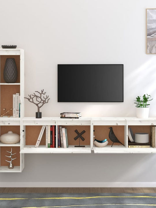 Wohnzimmer TV-Einheit Weiß L190xB30xH140cm