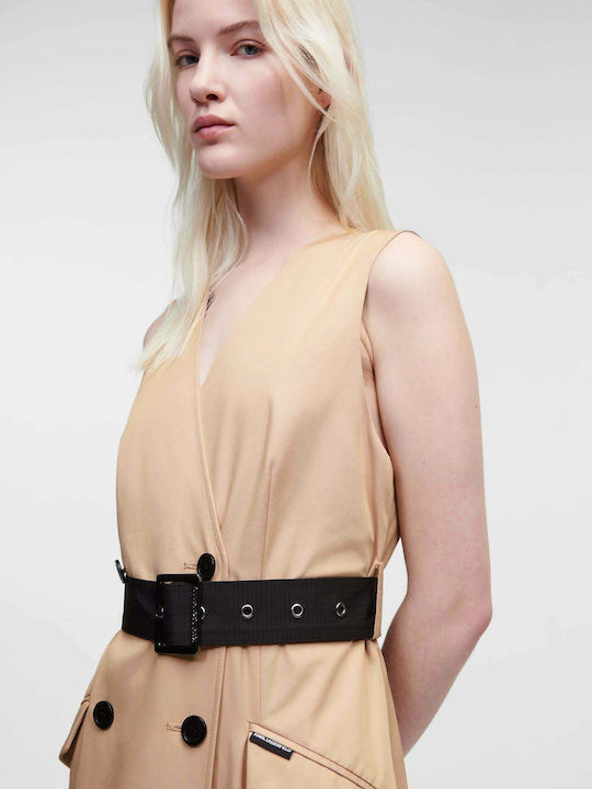 Damen Schwarz Trenchcoat