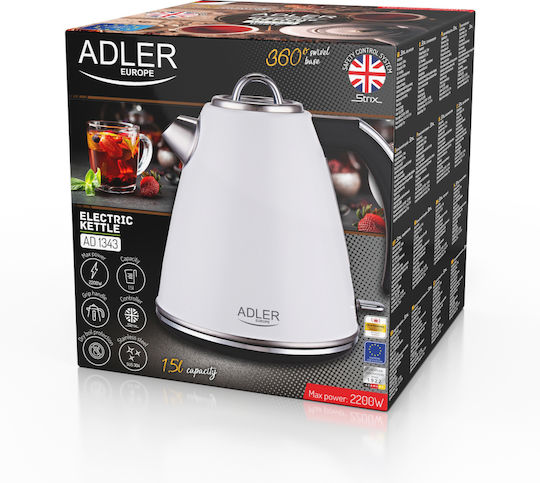 Adler Kettle 1.5lt 2200W White