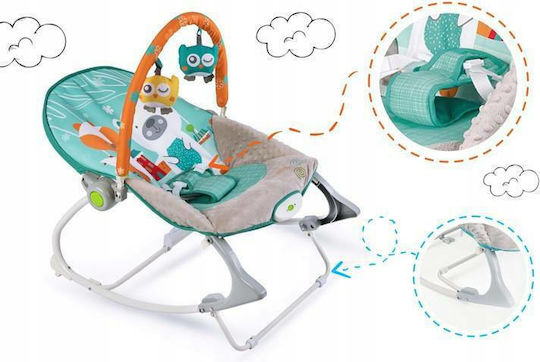 Ricokids Electric Relax pentru Bebeluși cu Vibrații Albastru deschis și gri pentru Copil până la 9kg