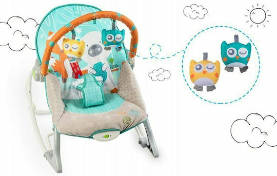 Ricokids Electric Relax pentru Bebeluși cu Vibrații Albastru deschis și gri pentru Copil până la 9kg