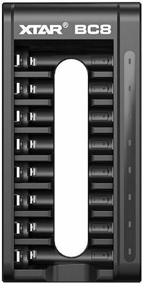 XTAR BC8 USB Încărcător 8 Baterii Li-ion/Ni-MH Dimensiune AA/AAA