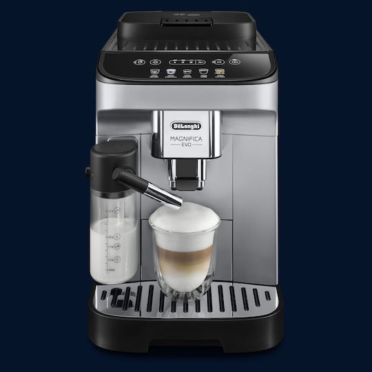 De'Longhi Magnifica Evo Automatic Espresso Machine 1450W Pressure 15bar for Cappuccino with Grinder Silver