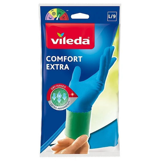 Vileda Oven Gloves Comfort Extra Plastic Large Blue 1pcs