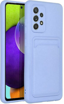 Forcell Card Silicone Back Cover with Credit Card Holder Violet (Galaxy A52 / A52s)