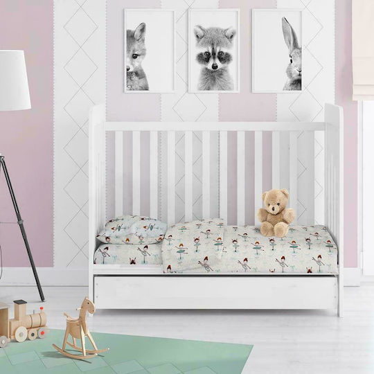 Dimcol Baby Duvet Cover Ballerina 166 Green 120x160cm