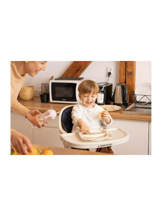 Caretero Velmo Scaun Înalt De Masă Bebe 3 În 1 Cu Înălțime Reglabilă Albastru