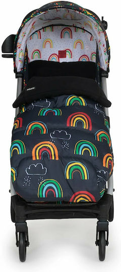 Cosatto Disco Rainbow Ποδόσακος Καροτσιού Μαύρος με Fleece Επένδυση 85x48εκ.