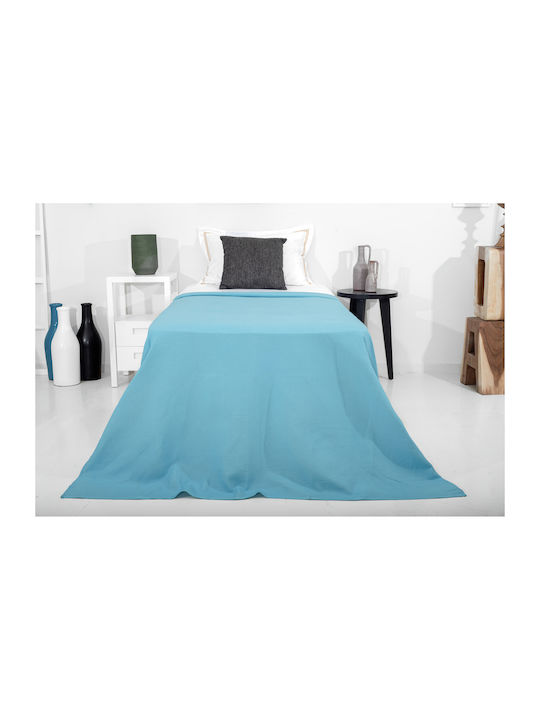 Family Enterprise Blanket Pique Single 170x250cm. Light Blue