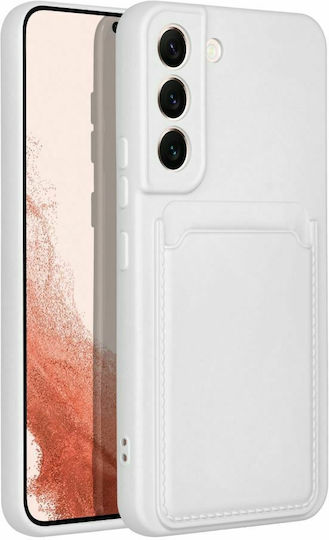 Forcell Card Back Cover Σιλικόνης Λευκό (Galaxy S22 5G)
