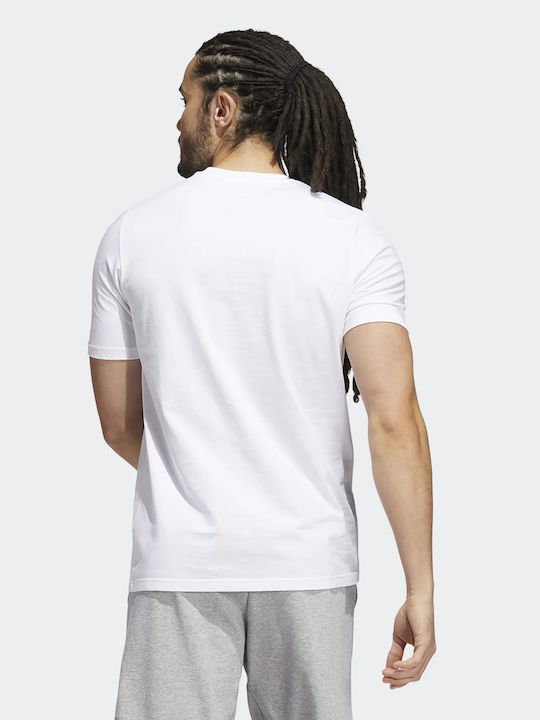 Adidas Ανδρικό T-shirt Λευκό με Λογότυπο