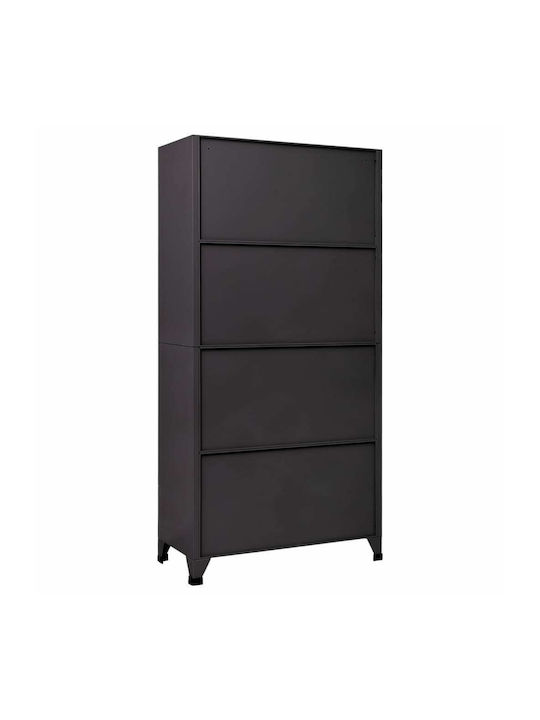 Dulap Metalic Cu Posibilitate De Blocare Cu 6 Dulapuri Antracit / Alb 90x45x180 Cm