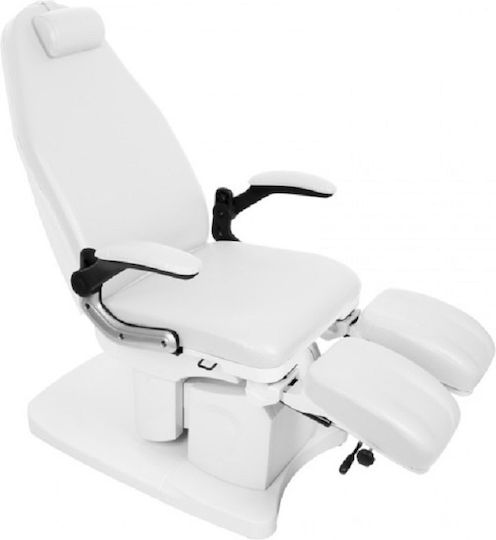 Elegant Furniture Schönheitsstuhl Weiß mit höhenverstellbarer Funktion und elektrischer Hebemechanismus