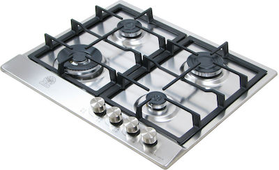 La Germania P65 4L LAG X Autonomous Cooktop with Natural Gas Burners Inox 58x50cm