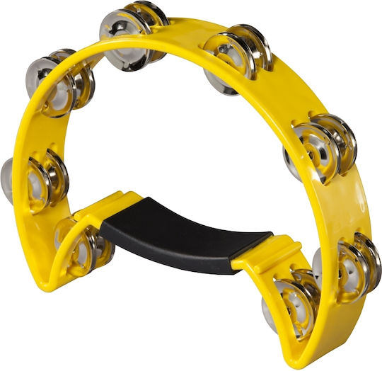 Peace TM-1B Yellow Plastic Handheld Tambourine Jingles in Double Row