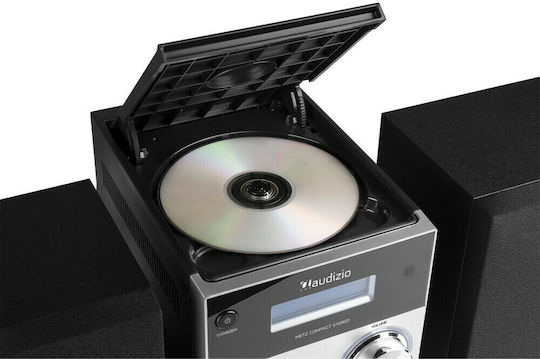 Audizio Аудиосистема 2.0 Metz 102.332 с CD / Цифрови Медии Плейър Wi-Fi и Bluetooth Сребрист