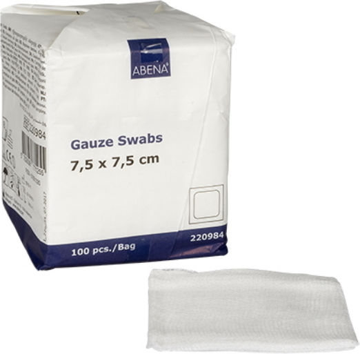 Abena Curimed Non-Sterile Medical Gauze 7.5x7.5cm 100 Pieces