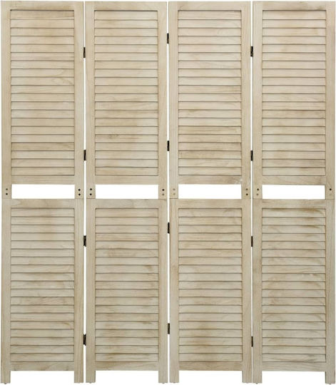 vidaXL Διακοσμητικό Παραβάν Ξύλινο με 4 Φύλλα 140x165cm