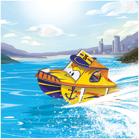Carioca Create & Color Mr Boat 3D Set de Colorat Set de puzzle de colorat cu 10 markere 10buc