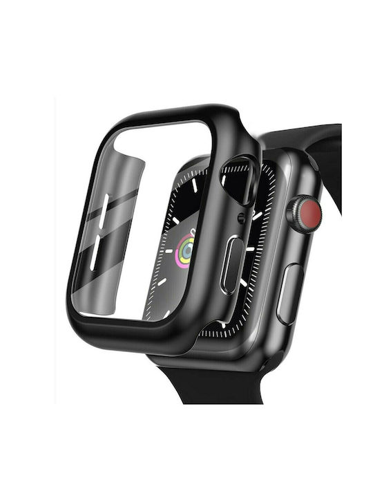 Fullbody Πλαστική Θήκη με Τζαμάκι σε Μαύρο χρώμα για Apple Watch (42mm)