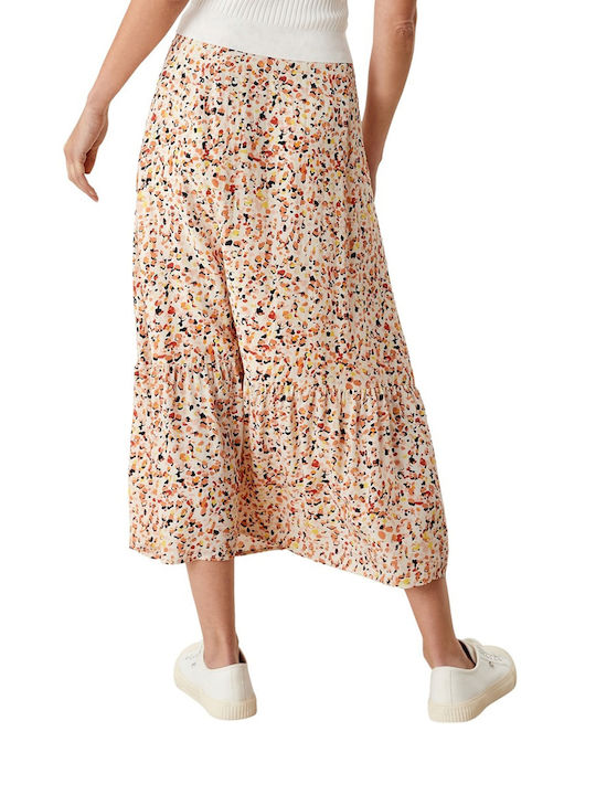 s.Oliver Midi Skirt Floral in Beige Color