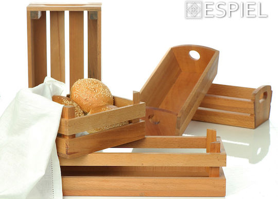 Espiel Καλάθι Ψωμιού Ξύλινο 28x14.5x9cm