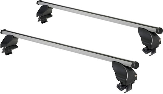 Cam Cam Car Roof Bars Metallic Cube 130cm for Seat Mii 5D 2012-2021 Set with Roof Rack Legs Black