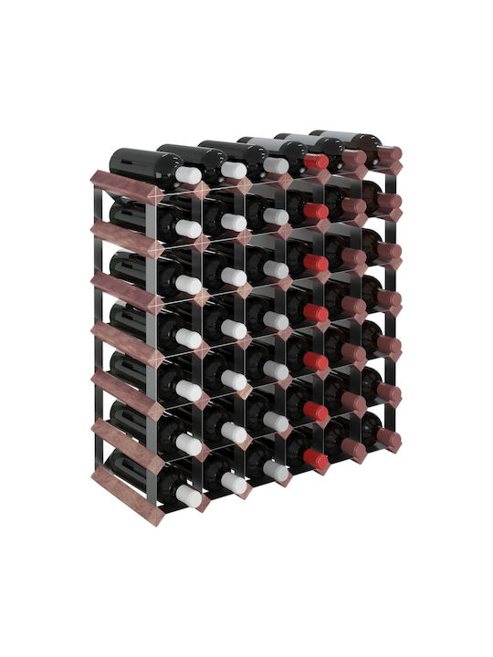 vidaXL Tabletop Wooden Wine Rack for 42 Bottles Brown 61x22.5x61cm
