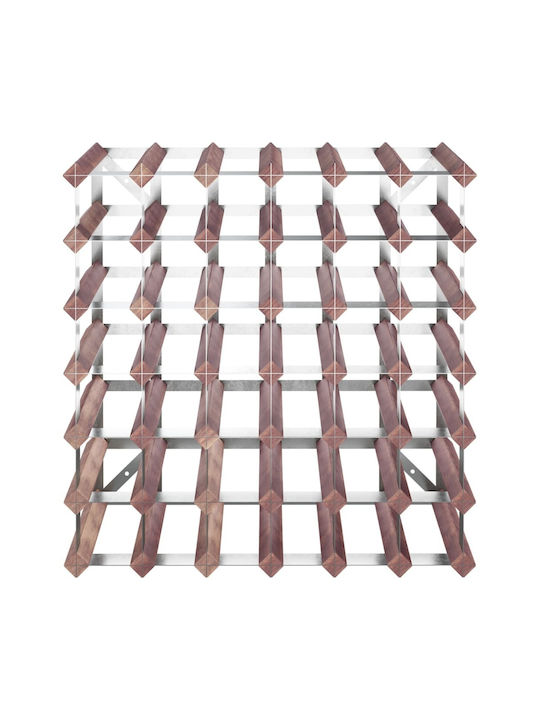vidaXL Tabletop Wooden Wine Rack for 42 Bottles Brown 61x22.5x61cm