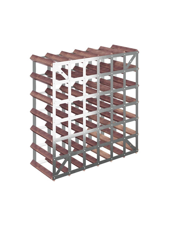 vidaXL Tabletop Wooden Wine Rack for 42 Bottles Brown 61x22.5x61cm