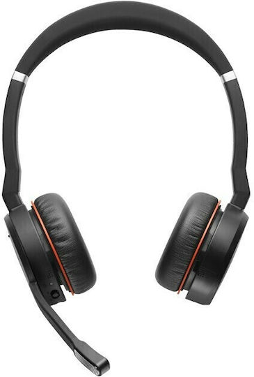 Jabra Evolve 75 SE Link 380a MS Stereo Drahtlos Auf dem Ohr Multimedia-Headsets mit Mikrofon und Verbindung Bluetooth in Schwarz Farbe