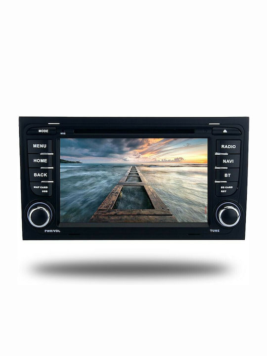 Car Audio System for Audi A4 / RS4 2002-2008 (Bluetooth/USB/WiFi/GPS/Apple-Carplay/Android-Auto/CD) with Touch Screen 7"