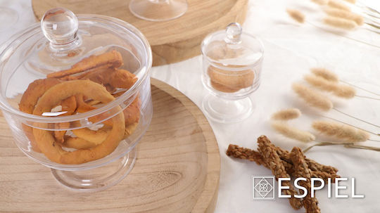 Espiel Φοντανιέρα Γυάλινη με Καπάκι και Πόδι 8x8x13cm Διάφανη Espiel Φοντανιέρα Γυάλινη με Καπάκι και Πόδι 8x8x13cm Διάφανη