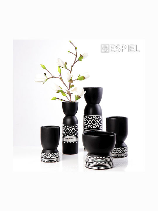 Espiel Tribal Decorative Bowl Black 20.5x20.5x20cm