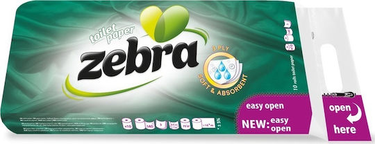 Zebra Χαρτί Υγείας 10 Ρολά 4 Φύλλων