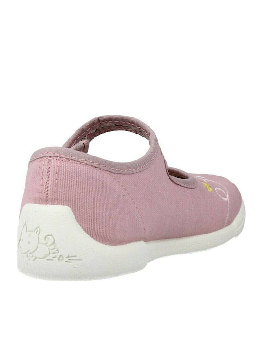 Kids Ballerinas with Hoop & Loop Closure Pink