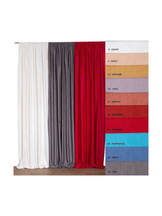 Viopros Vorhang mit Bleistiftfalten Guro 29 Türkis 140x270cm
