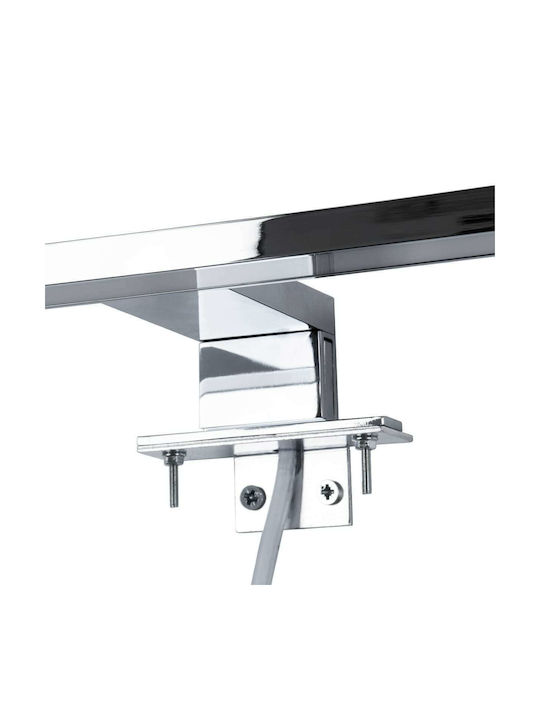 GloboStar Nina Modern Lamp Bathroom with Integrated LED and Natural White Light Silver 60x4cm