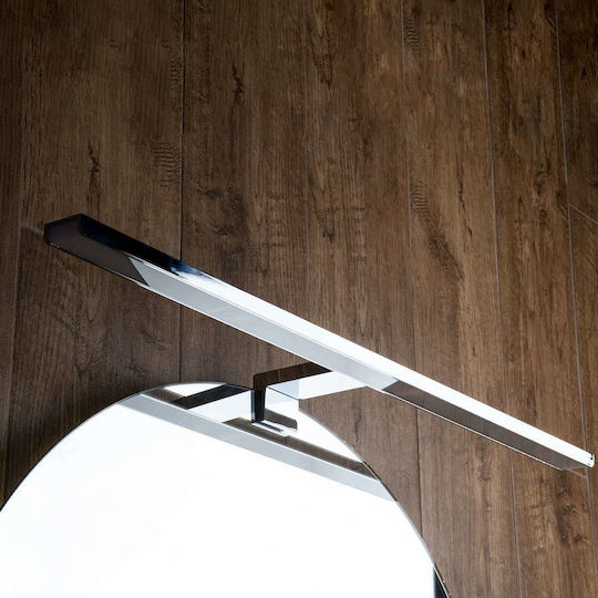 GloboStar Nina Modern Bathroom/Panel Light with Integrated LED and Natural White Light Silver 60x4x4cm