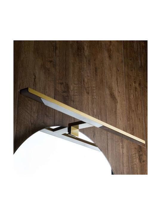 GloboStar Nina Modern Lamp Bathroom with Integrated LED and Natural White Light Gold 60x10.5x4cm
