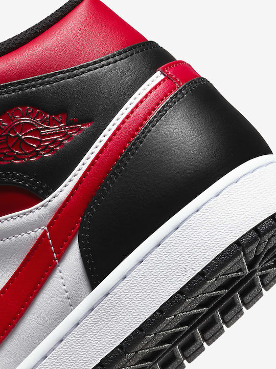 Air  1 Mid Boots White / Black / Red