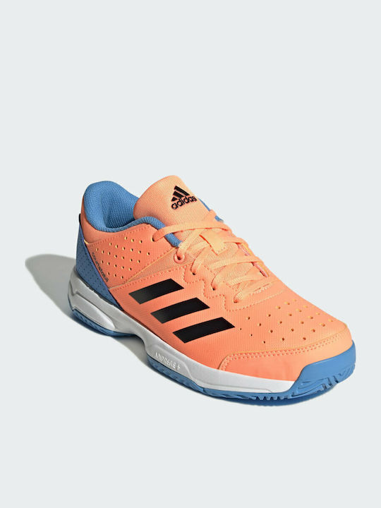 Court Stabil Jr Kids Sports Shoes Volleyball with Laces Beam Orange / Core Black / Pulse Blue
