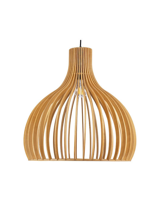 GloboStar Scandinavia Pendant Light Beige Grid 45x45x45cm