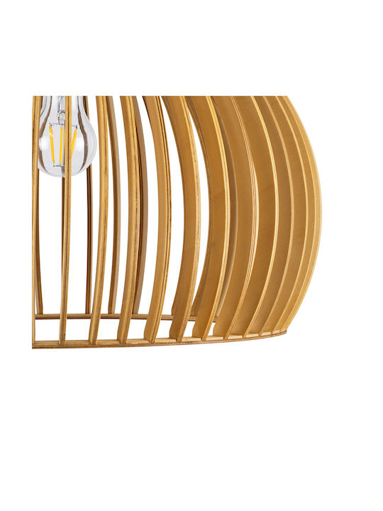 GloboStar Scandinavia Ceiling Light Beige Grid with E27 Socket 44x28x28cm