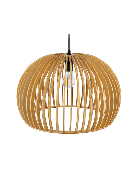 GloboStar Scandinavia Ceiling Light Beige Grid with E27 Socket 44x28x28cm
