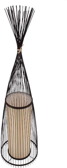 GloboStar Azores Vintage Lampa de podea Î150xL40cm. cu Soclu pentru Bec E27 Maro