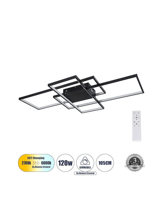 GloboStar Quadra Πλαφονιέρα LED με Τηλεχειριστήριο GloboStar Quadra Πλαφονιέρα LED με Τηλεχειριστήριο