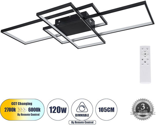 GloboStar Quadra Πλαφονιέρα LED με Τηλεχειριστήριο GloboStar Quadra Πλαφονιέρα LED με Τηλεχειριστήριο