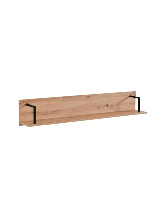Ράφι Τοίχου Sardinia ZP Artisan Oak / Μαύρο 137.5x21x24εκ.