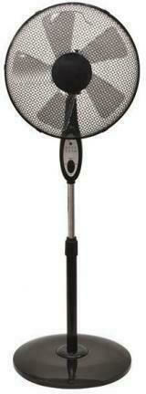 Eurolamp Pedestal Fan 60W 40cm Diameter With Remote Control Black
